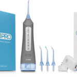 cariPRO Cordless Water Flosser with 4 specialty floss tips